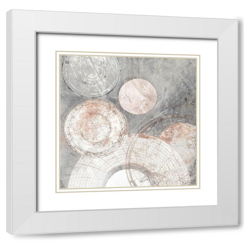 Over the Moon I  White Modern Wood Framed Art Print with Double Matting by Woods, Maya