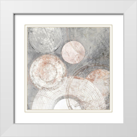 Over the Moon I  White Modern Wood Framed Art Print with Double Matting by Woods, Maya