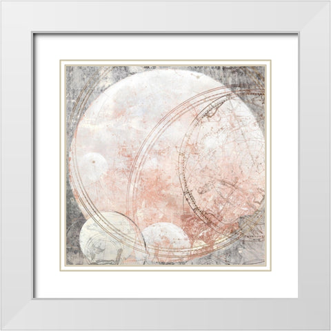 Over the Moon III  White Modern Wood Framed Art Print with Double Matting by Woods, Maya