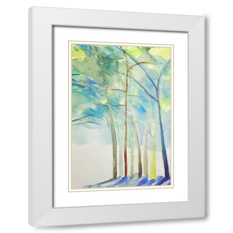 Majestic Woodland I  White Modern Wood Framed Art Print with Double Matting by Woods, Maya