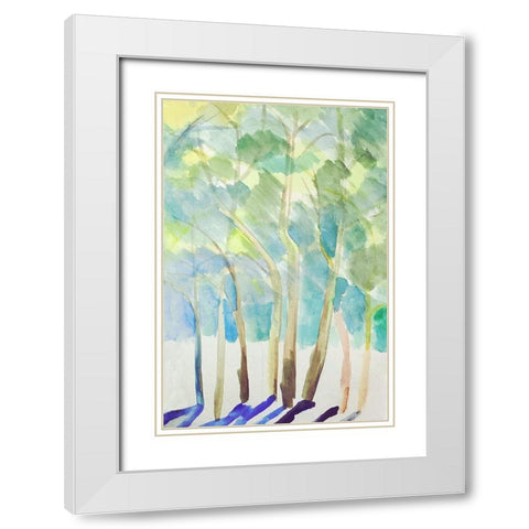 Majestic Woodland II White Modern Wood Framed Art Print with Double Matting by Woods, Maya