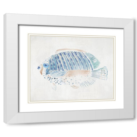 Butterfly Reef Fish  White Modern Wood Framed Art Print with Double Matting by Woods, Maya