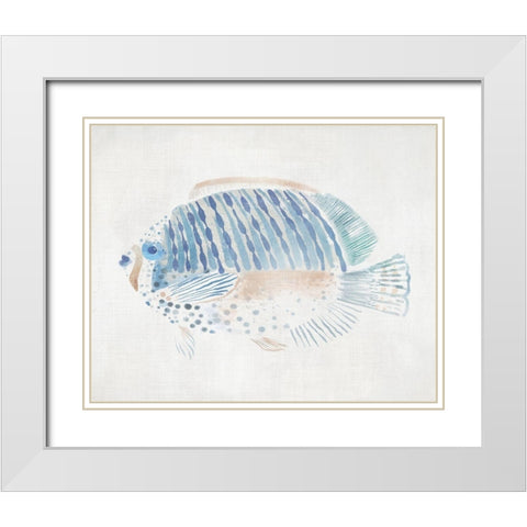 Butterfly Reef Fish  White Modern Wood Framed Art Print with Double Matting by Woods, Maya
