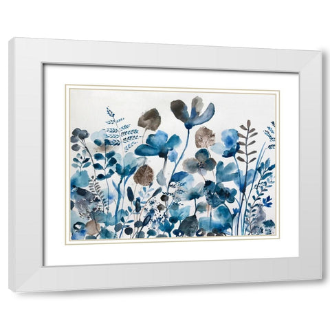 Fragrant Blossoms White Modern Wood Framed Art Print with Double Matting by Woods, Maya