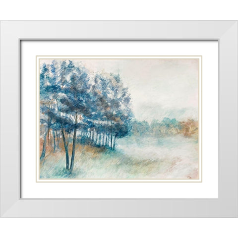 Whiff of Forest Scent White Modern Wood Framed Art Print with Double Matting by Woods, Maya