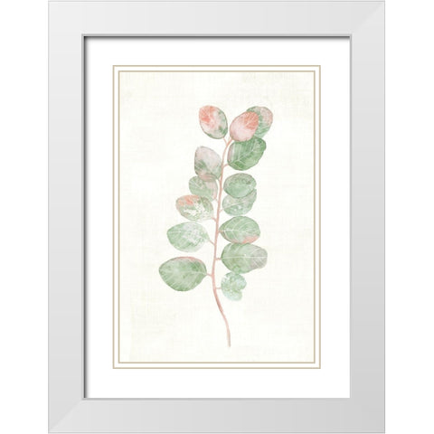 Florida Leaves II White Modern Wood Framed Art Print with Double Matting by Woods, Maya