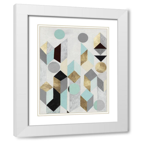 Stay With Me  White Modern Wood Framed Art Print with Double Matting by Woods, Maya
