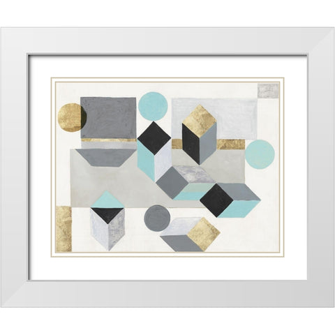 Our Own Paths I White Modern Wood Framed Art Print with Double Matting by Woods, Maya