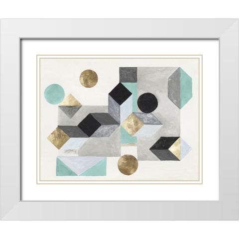 Our Own Paths II  White Modern Wood Framed Art Print with Double Matting by Woods, Maya