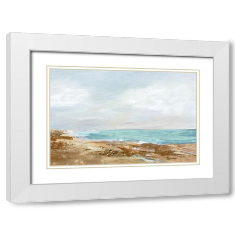 Coastal Stroll I  White Modern Wood Framed Art Print with Double Matting by Woods, Maya