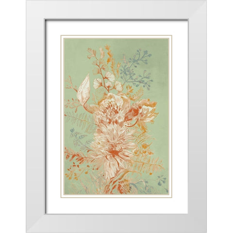 Garden Senses II White Modern Wood Framed Art Print with Double Matting by Woods, Maya