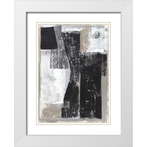 Chasing I  White Modern Wood Framed Art Print with Double Matting by Woods, Maya