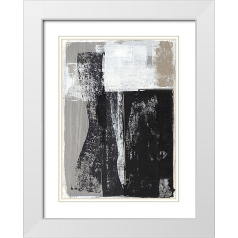 Chasing II White Modern Wood Framed Art Print with Double Matting by Woods, Maya