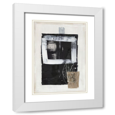 Pullling Forces  White Modern Wood Framed Art Print with Double Matting by Woods, Maya
