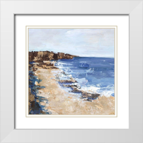 West Coast I  White Modern Wood Framed Art Print with Double Matting by Woods, Maya