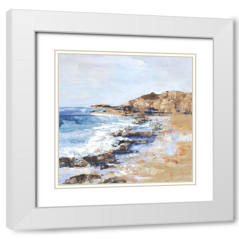 West Coast II White Modern Wood Framed Art Print with Double Matting by Woods, Maya