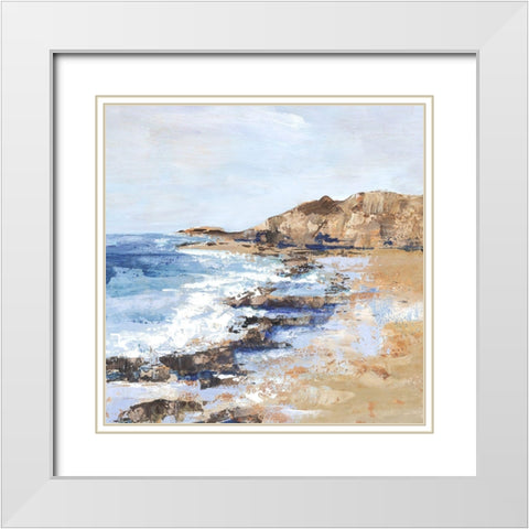 West Coast II White Modern Wood Framed Art Print with Double Matting by Woods, Maya