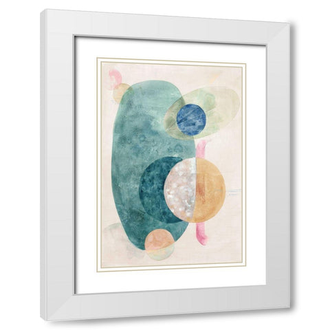 Nebula I  White Modern Wood Framed Art Print with Double Matting by Woods, Maya