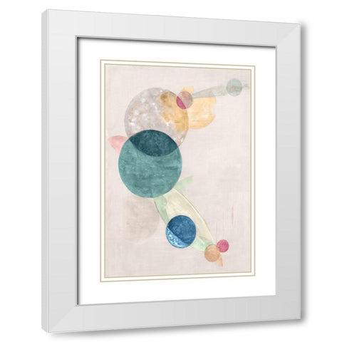 Nebula II  White Modern Wood Framed Art Print with Double Matting by Woods, Maya
