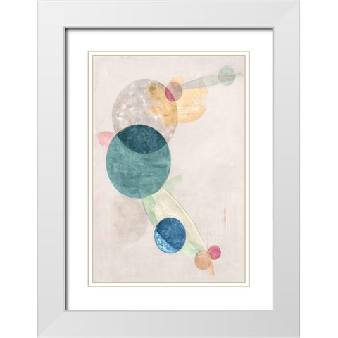 Nebula II  White Modern Wood Framed Art Print with Double Matting by Woods, Maya