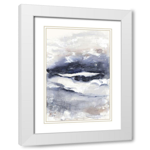 Ocean Eyes II  White Modern Wood Framed Art Print with Double Matting by Woods, Maya