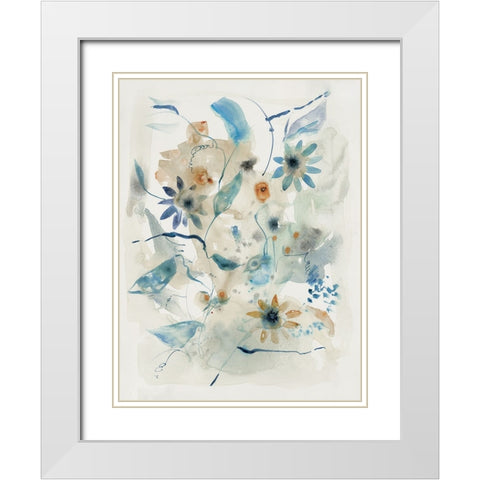 Woodland Flora I  White Modern Wood Framed Art Print with Double Matting by Woods, Maya
