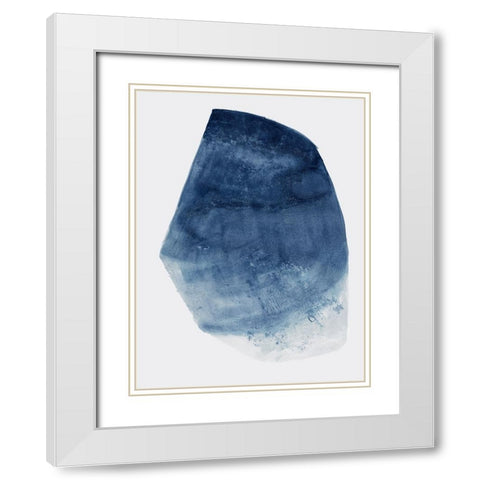 Luminous Blue II  White Modern Wood Framed Art Print with Double Matting by Woods, Maya