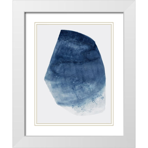 Luminous Blue II  White Modern Wood Framed Art Print with Double Matting by Woods, Maya