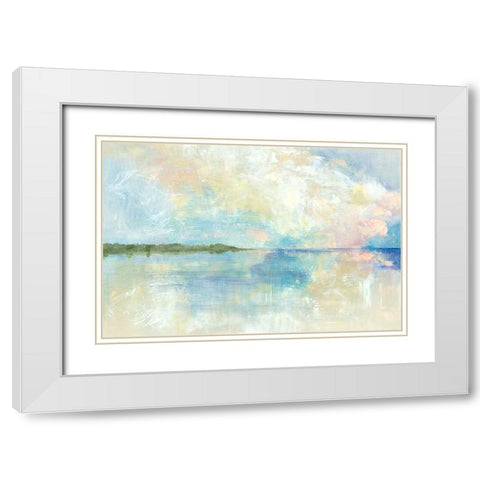 Spring Clouds I White Modern Wood Framed Art Print with Double Matting by Woods, Maya