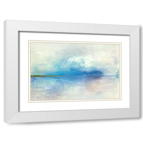 Spring Clouds II White Modern Wood Framed Art Print with Double Matting by Woods, Maya
