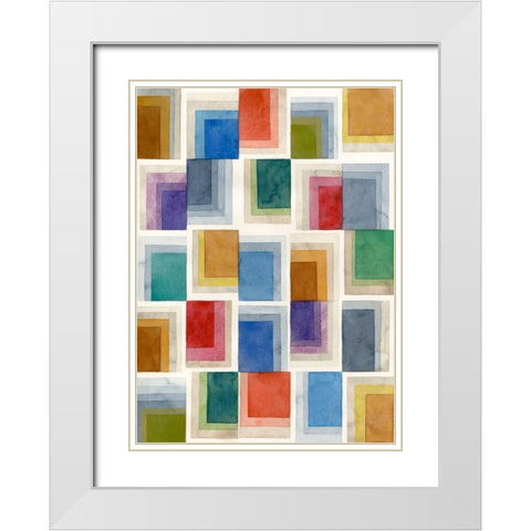 Downtown I White Modern Wood Framed Art Print with Double Matting by Galapon, Nikki