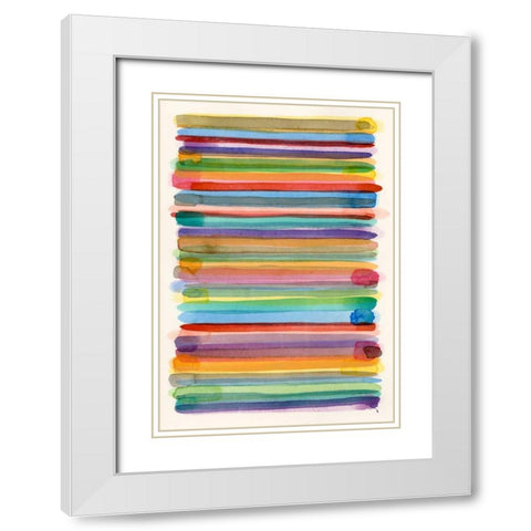 Downtown II White Modern Wood Framed Art Print with Double Matting by Galapon, Nikki