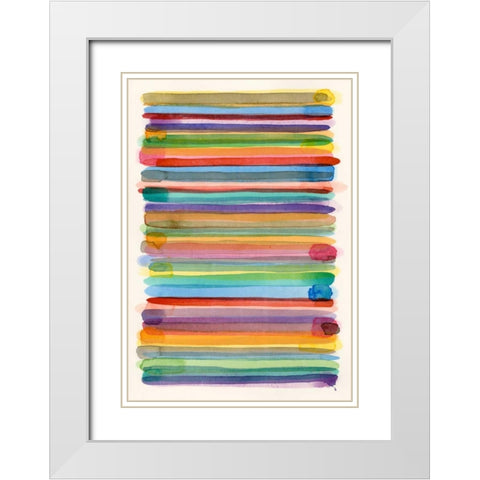 Downtown II White Modern Wood Framed Art Print with Double Matting by Galapon, Nikki