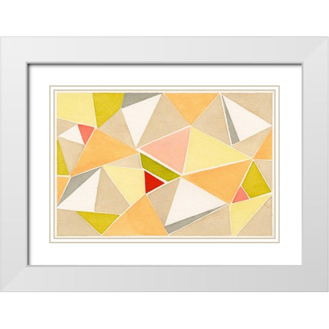 Wedge White Modern Wood Framed Art Print with Double Matting by Galapon, Nikki
