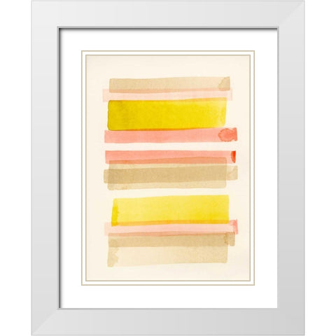 Tango I White Modern Wood Framed Art Print with Double Matting by Galapon, Nikki