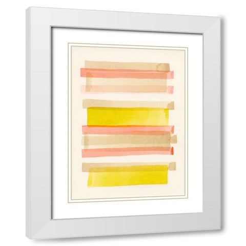 Tango II White Modern Wood Framed Art Print with Double Matting by Galapon, Nikki