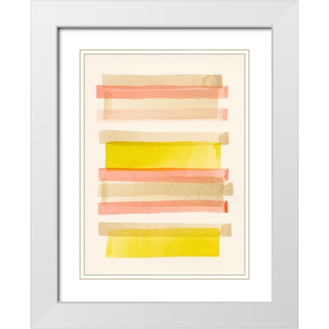 Tango II White Modern Wood Framed Art Print with Double Matting by Galapon, Nikki