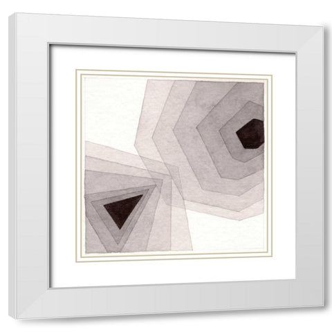 Meld I White Modern Wood Framed Art Print with Double Matting by Nikki Galapon