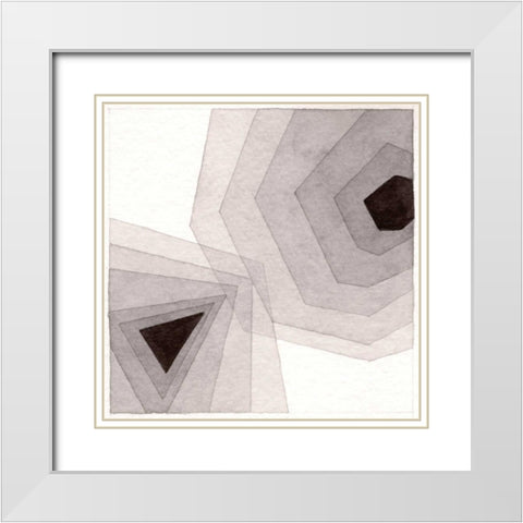 Meld I White Modern Wood Framed Art Print with Double Matting by Nikki Galapon