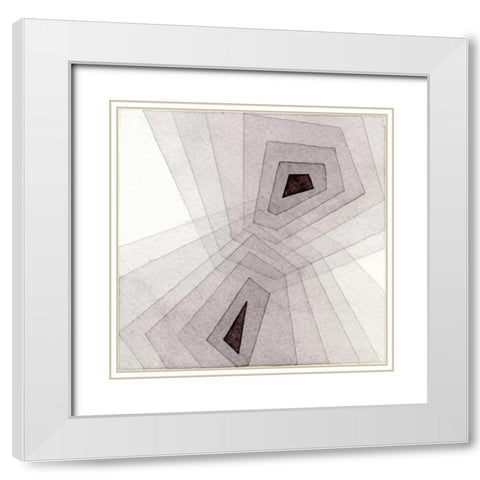 Meld VII  White Modern Wood Framed Art Print with Double Matting by Galapon, Nikki
