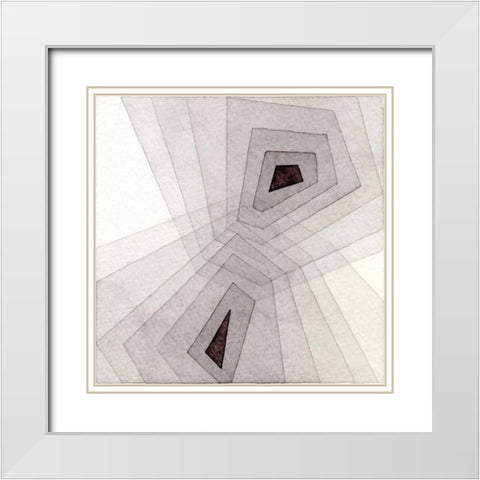 Meld VII  White Modern Wood Framed Art Print with Double Matting by Galapon, Nikki