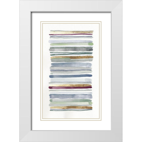 Night Draws II White Modern Wood Framed Art Print with Double Matting by Galapon, Niki