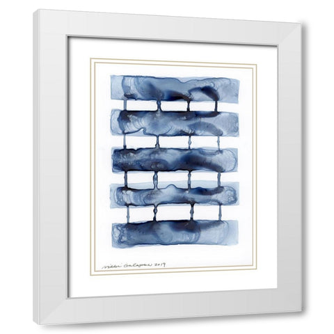 Stitched Together I White Modern Wood Framed Art Print with Double Matting by Galapon, Nikki