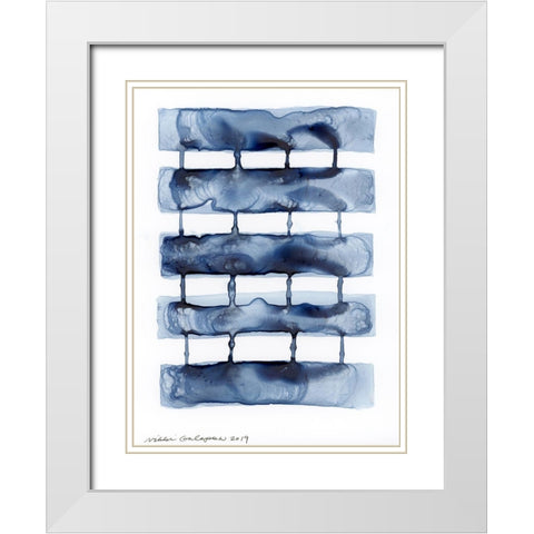 Stitched Together I White Modern Wood Framed Art Print with Double Matting by Galapon, Nikki