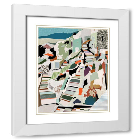 Matera White Modern Wood Framed Art Print with Double Matting by Galapon, Nikki