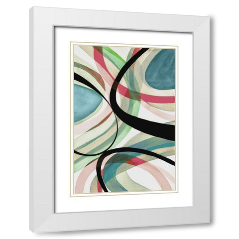 Summer Twist I  White Modern Wood Framed Art Print with Double Matting by Galapon, Nikki