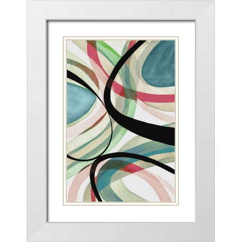 Summer Twist I  White Modern Wood Framed Art Print with Double Matting by Galapon, Nikki