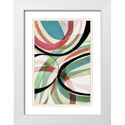 Summer Twist II White Modern Wood Framed Art Print with Double Matting by Galapon, Nikki