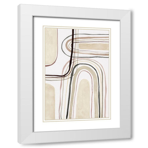 Arounds I  White Modern Wood Framed Art Print with Double Matting by Galapon, Nikki