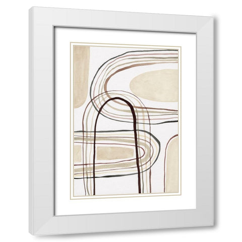 Arounds II White Modern Wood Framed Art Print with Double Matting by Galapon, Nikki